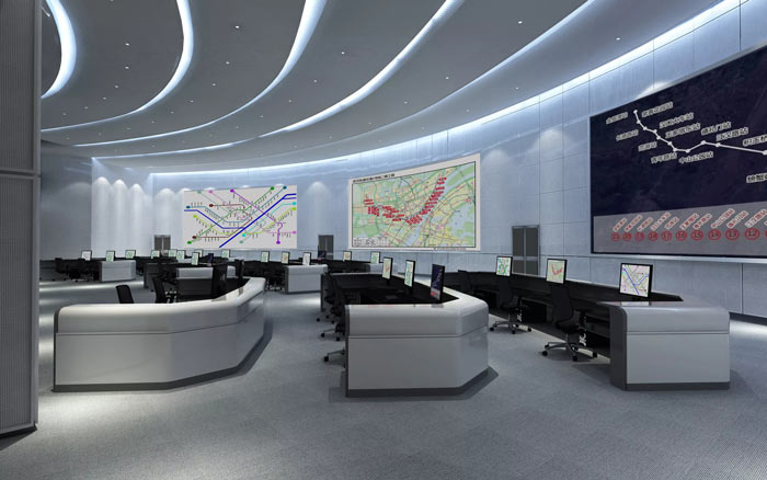 1800平米地鐵指揮中心辦公樓裝修設計