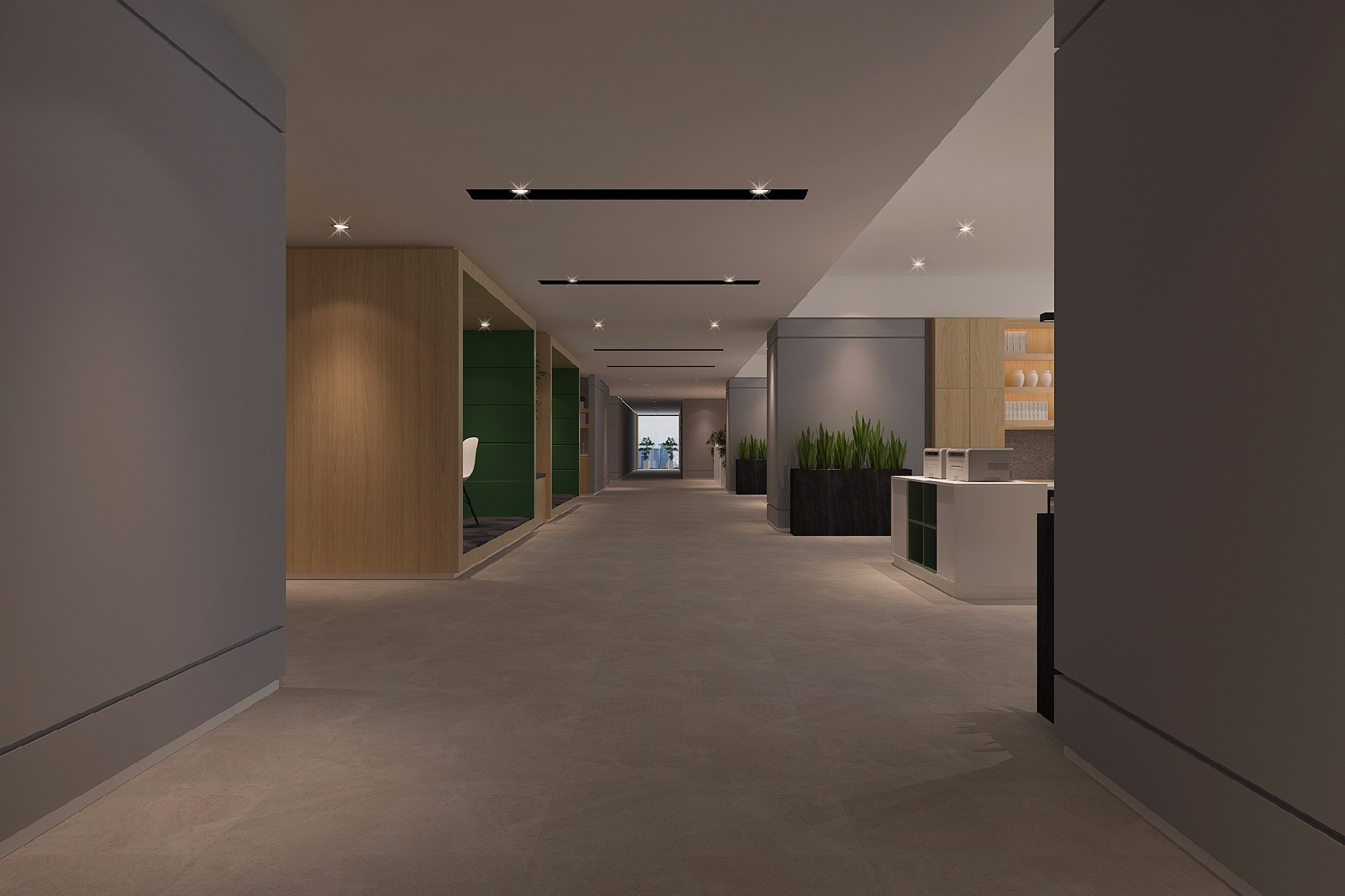 600平米企業(yè)辦公室裝修設(shè)計