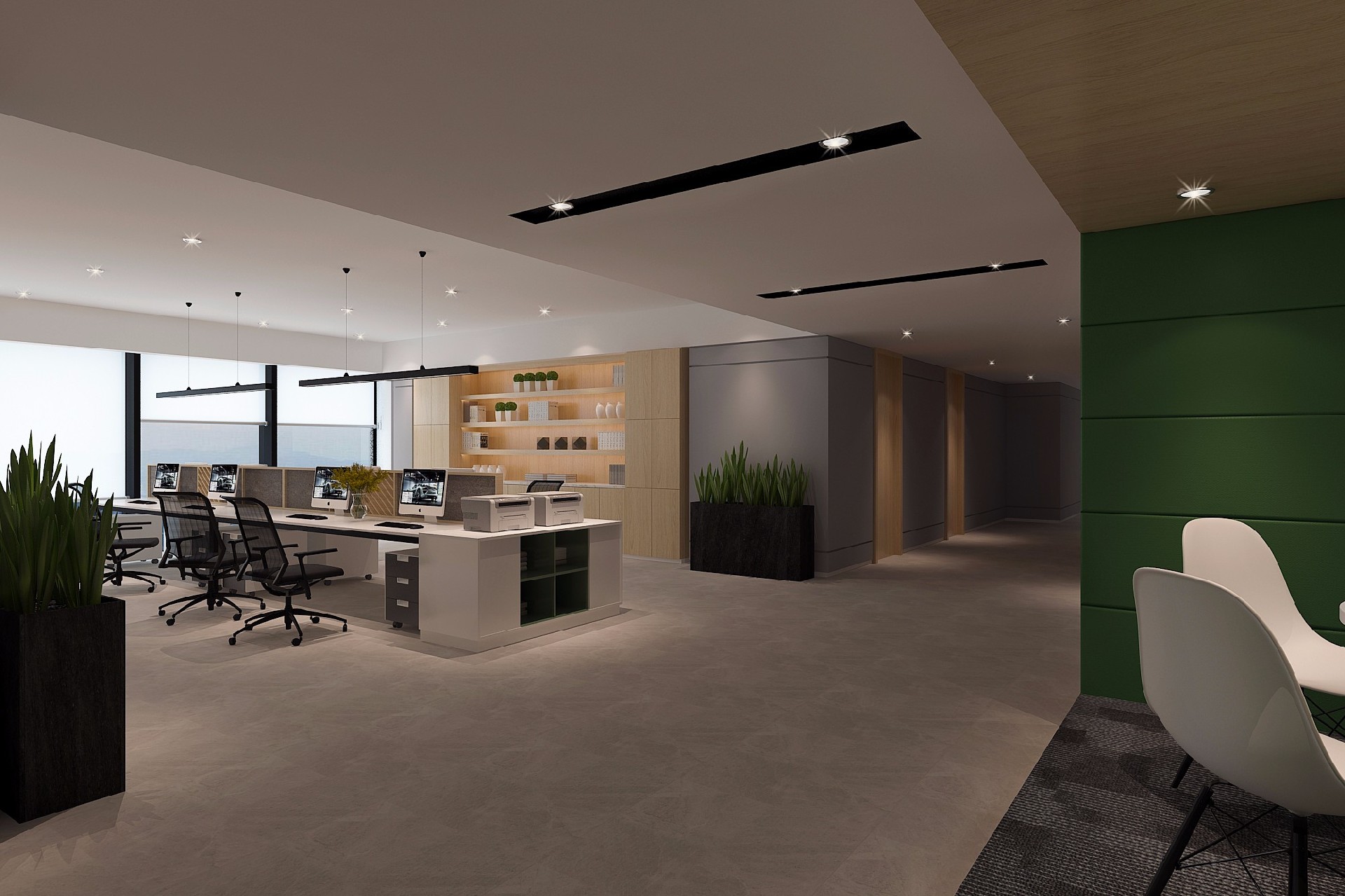 600平米企業(yè)辦公室裝修設(shè)計