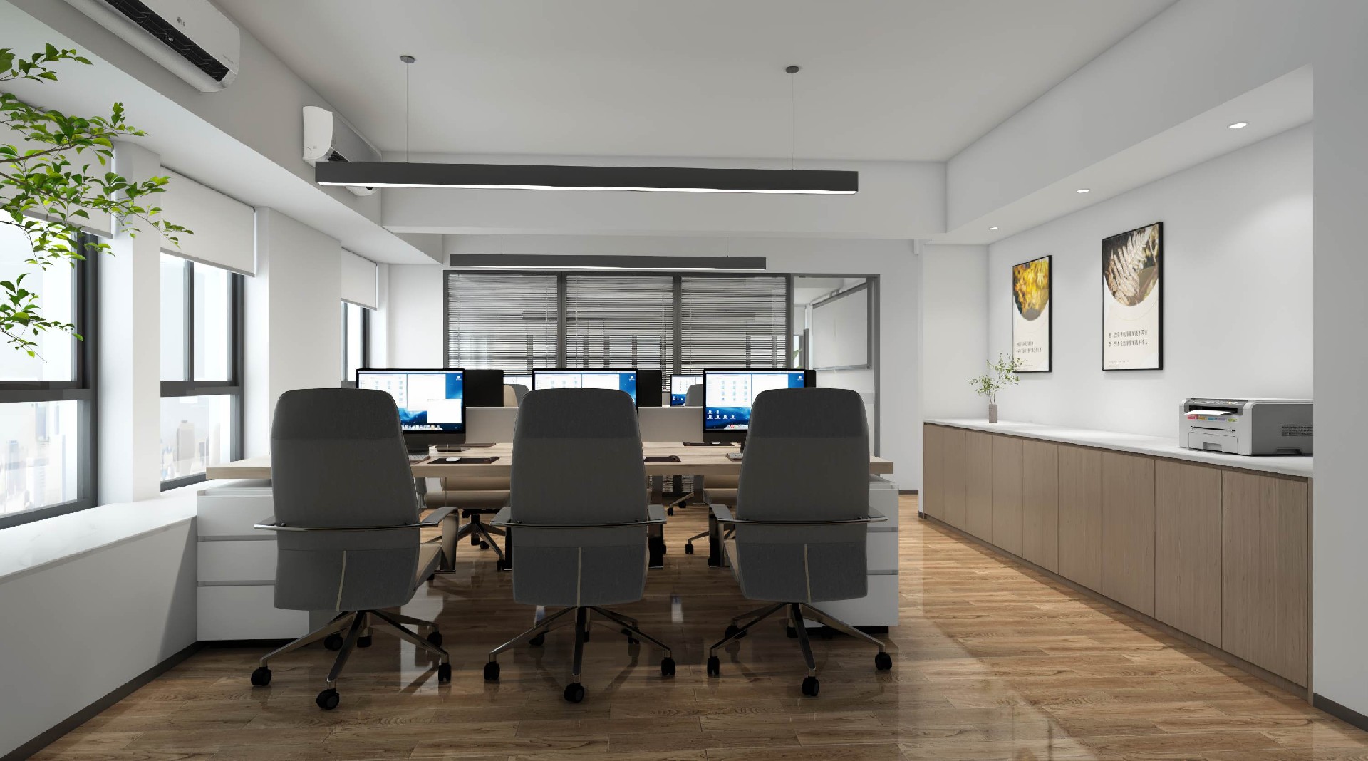 200平鄭州辦公室設(shè)計(jì)效果圖