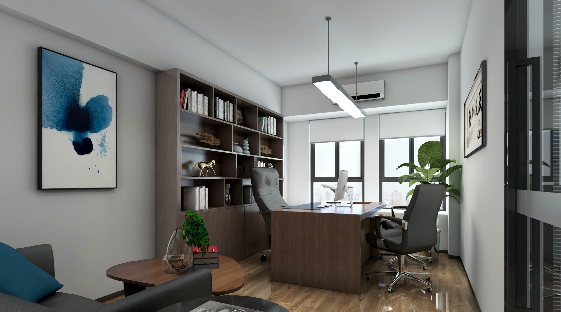 200平鄭州辦公室設(shè)計(jì)效果圖