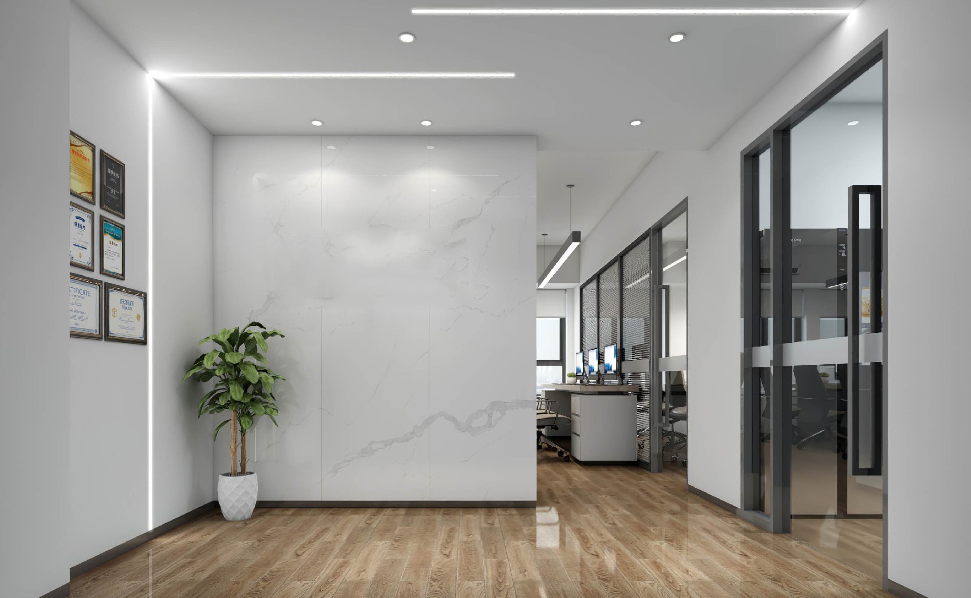 200平鄭州辦公室設(shè)計(jì)效果圖