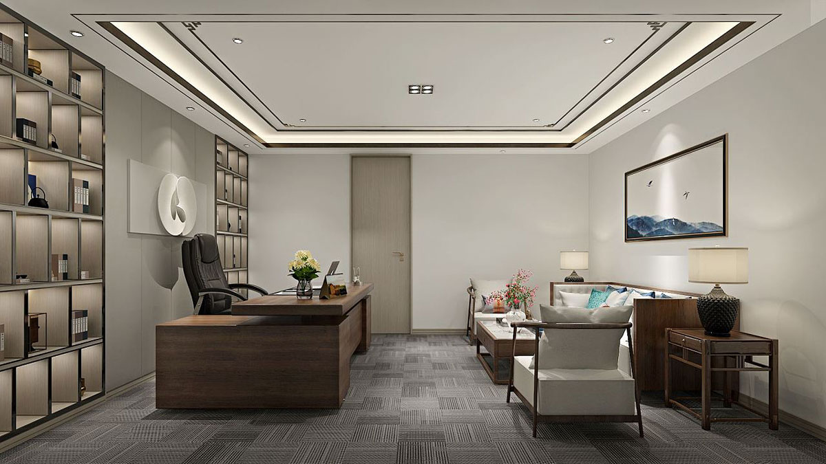 280平米新中式辦公室裝修設計效果圖