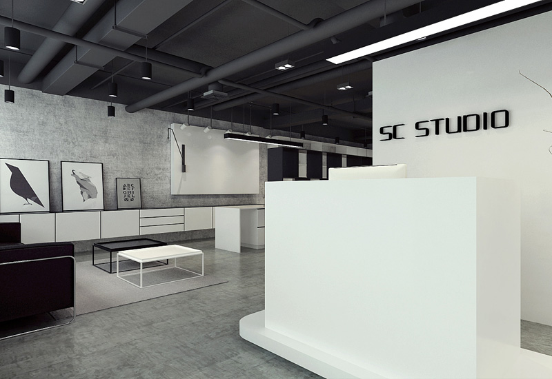 460平米企業辦公室裝修設計效果圖