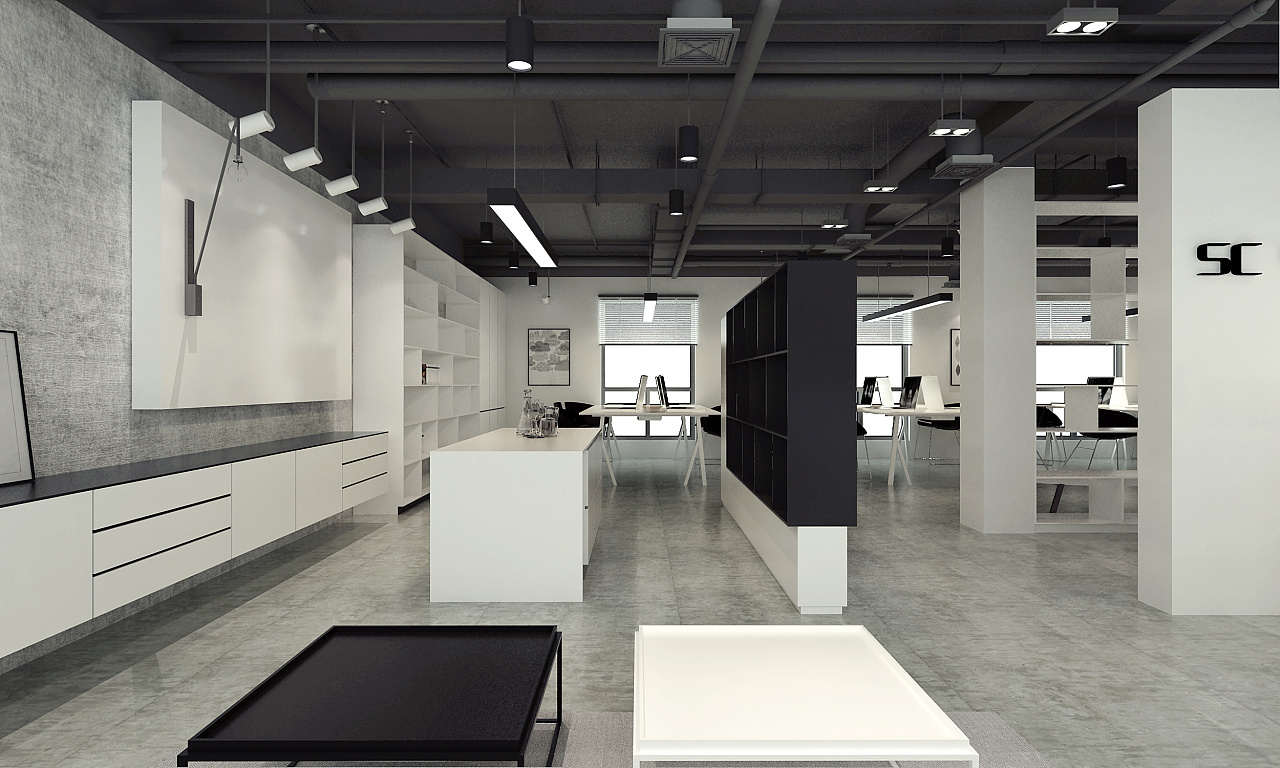 460平米企業辦公室裝修設計效果圖