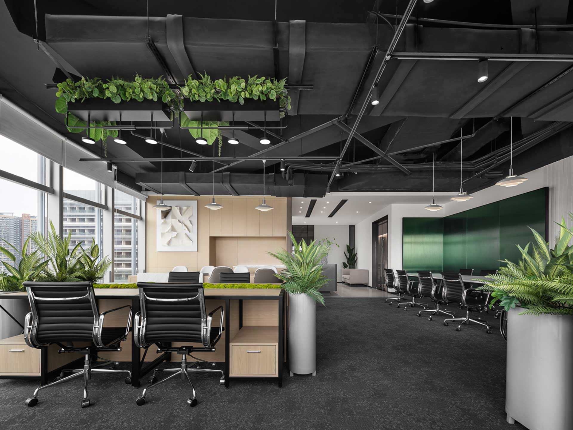 315平米鄭州辦公空間設計施工效果圖