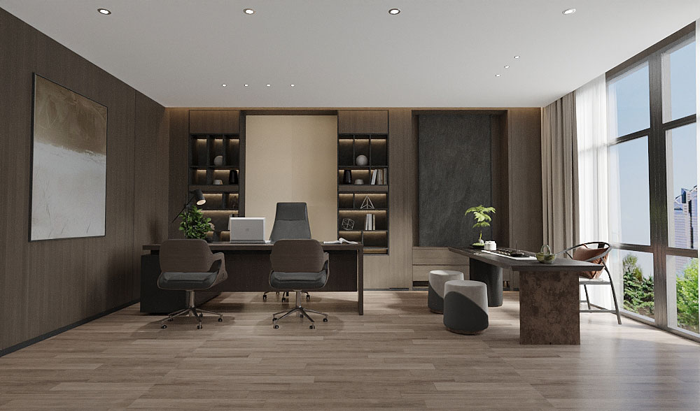 500平米科技辦公室裝修設計效果圖