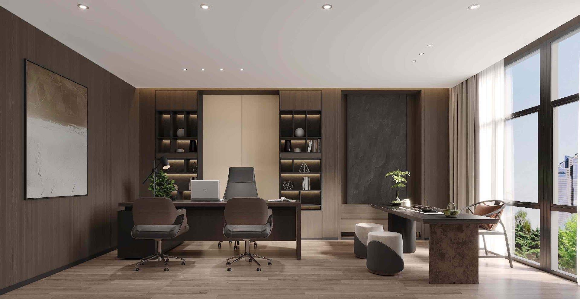 500平米科技辦公室裝修設計效果圖