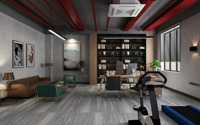 310平米鄭州辦公室裝修工業風效果圖