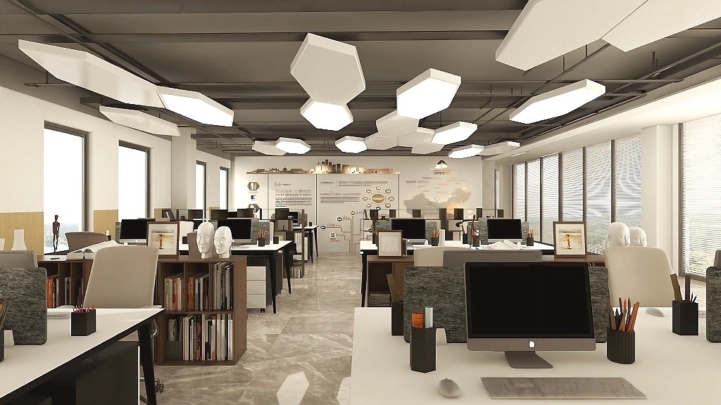 185平米鄭州企業辦公室裝修設計效果圖