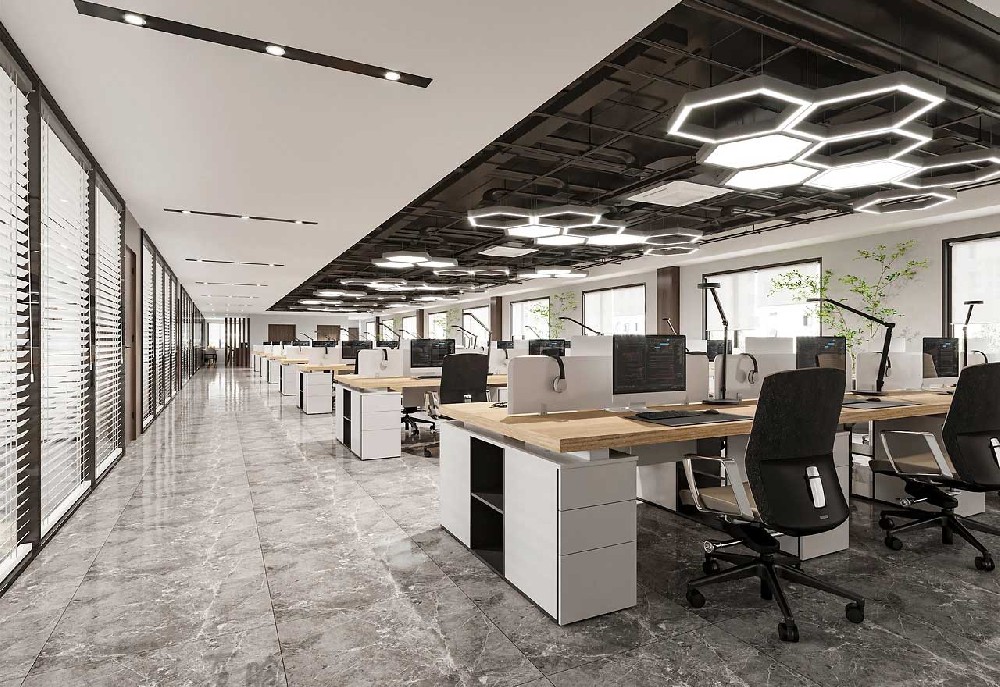 610平米鄭州現代辦公室裝修設計效果圖