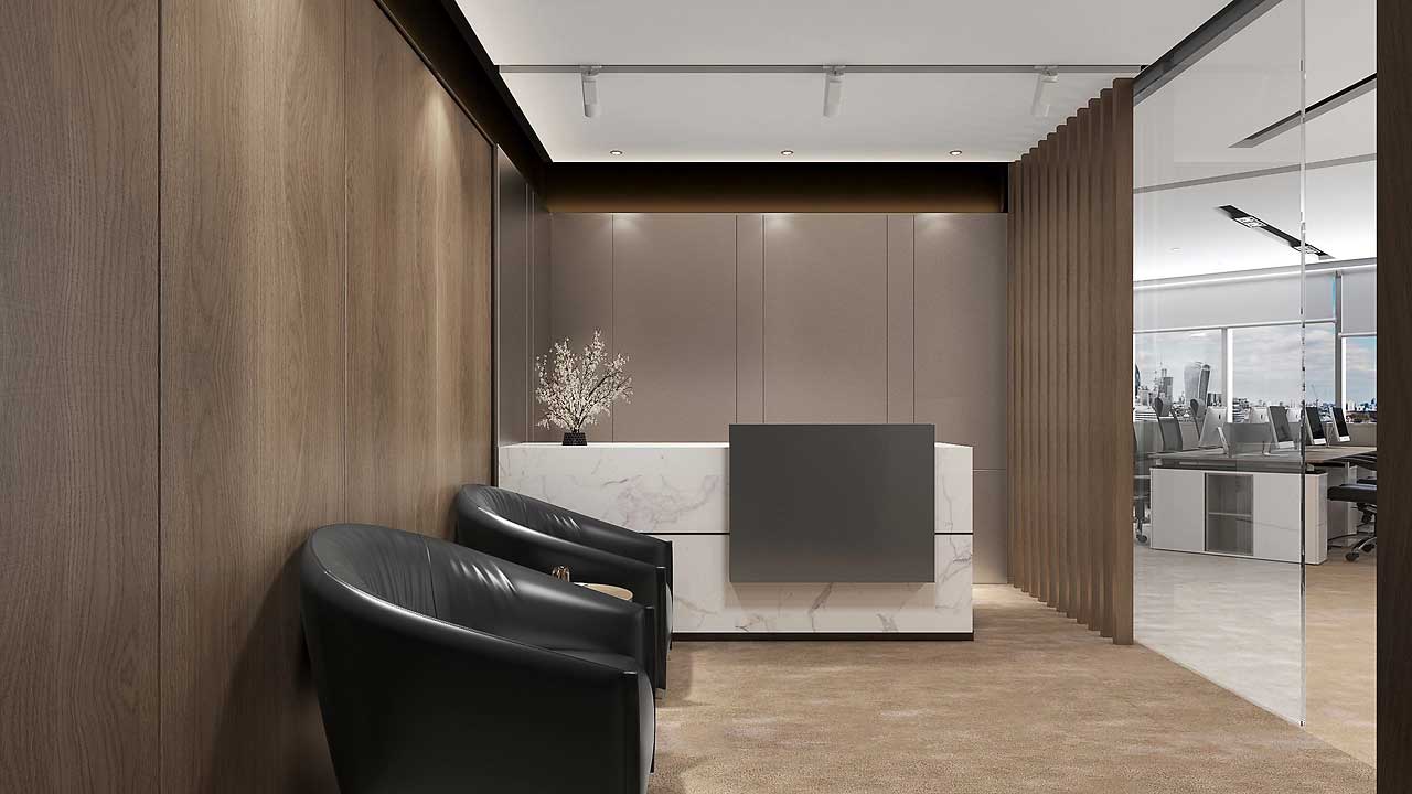 300平米鄭州商務辦公室設計效果圖