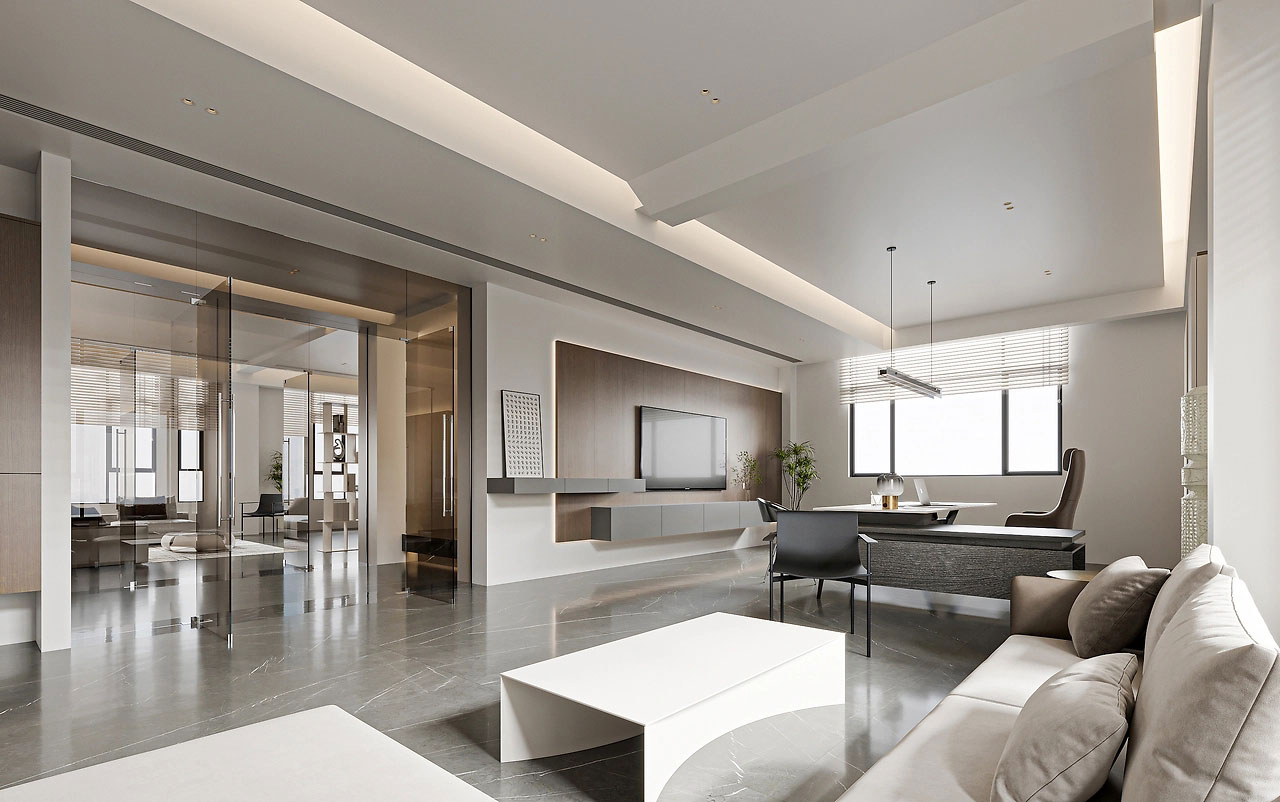 200平新中式鄭州辦公室裝修設計效果圖