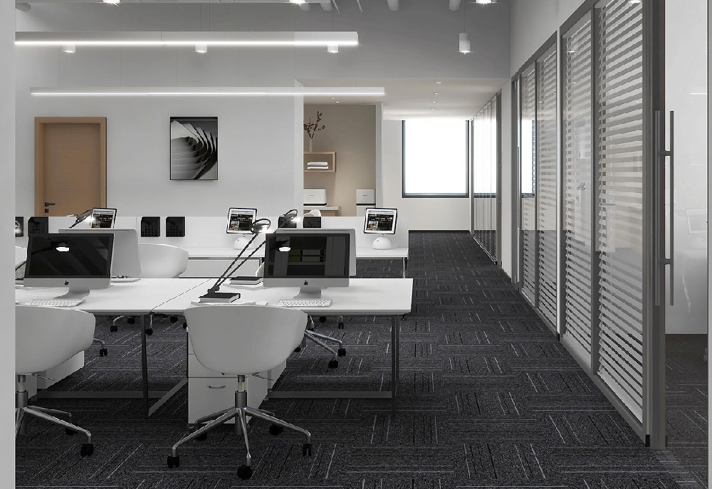 115平米鄭州辦公室設計施工效果圖