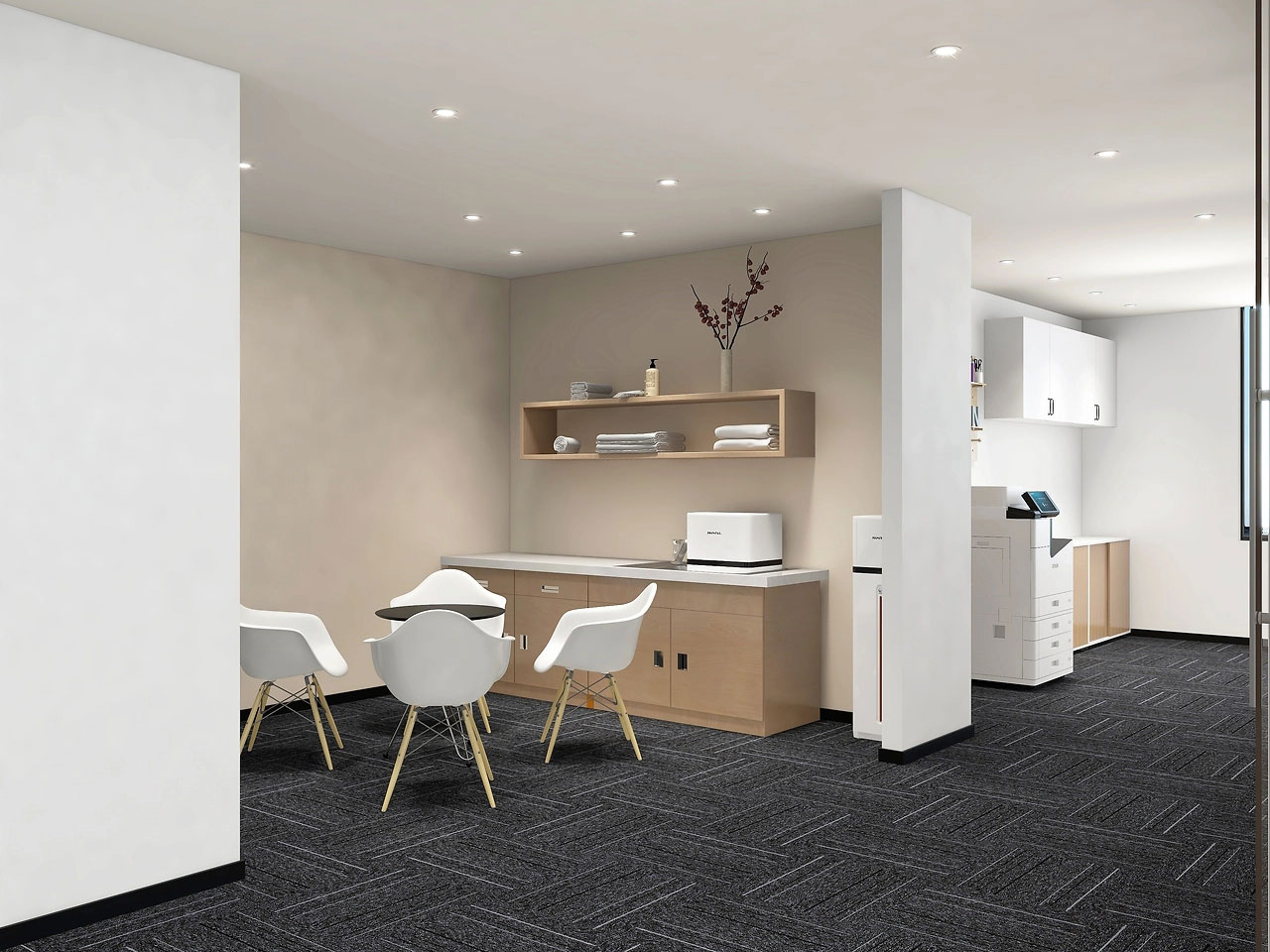 115平米鄭州辦公室設計施工效果圖