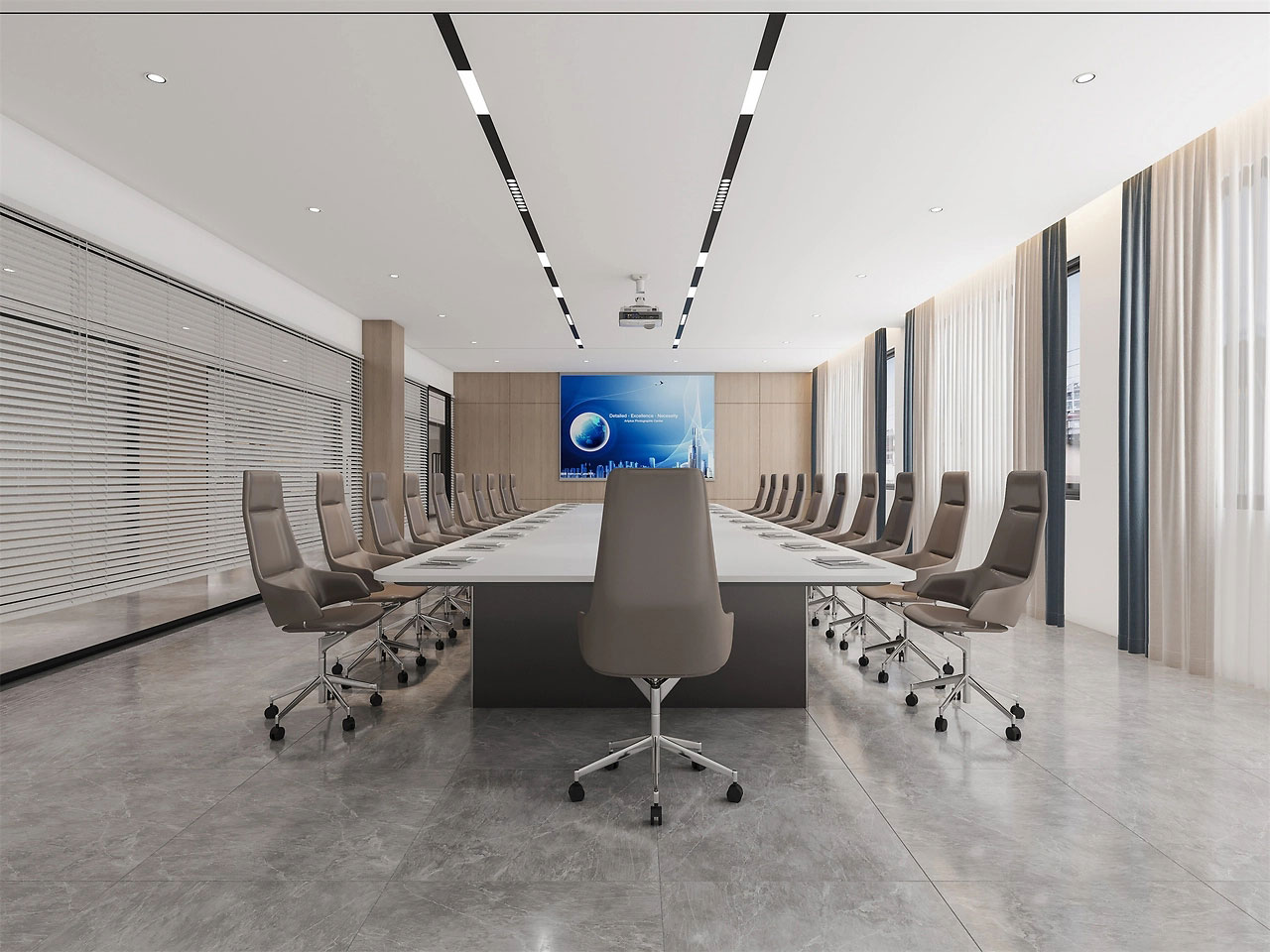 165平米簡(jiǎn)潔鄭州辦公室裝修效果圖