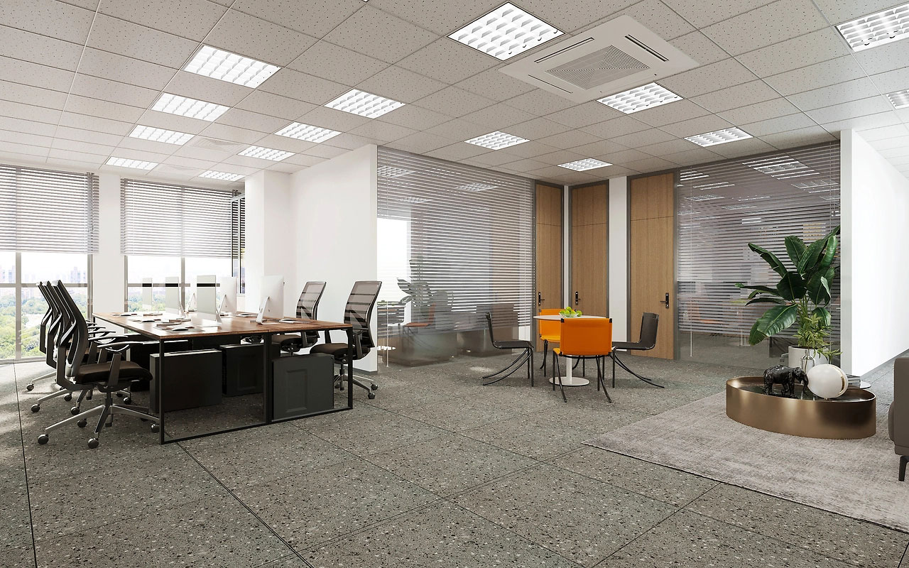 183平米鄭州辦公室設計施工效果圖