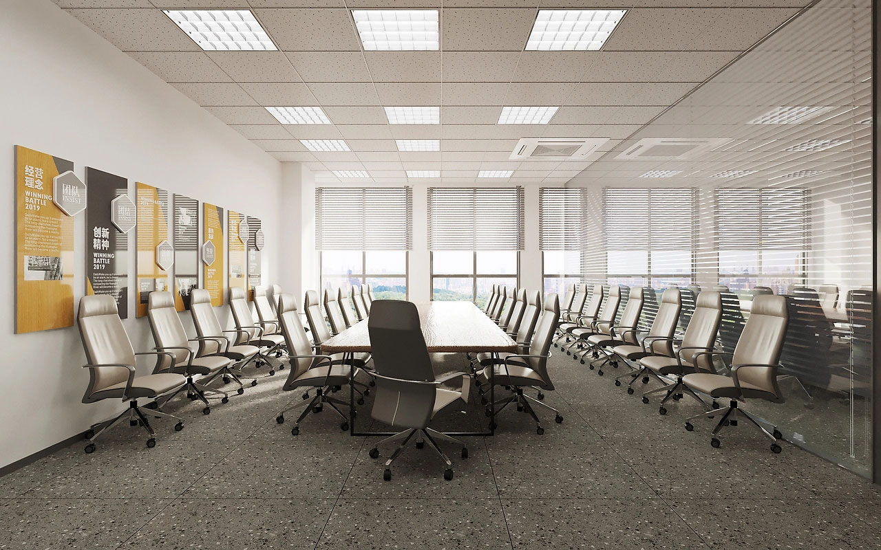 183平米鄭州辦公室設計施工效果圖