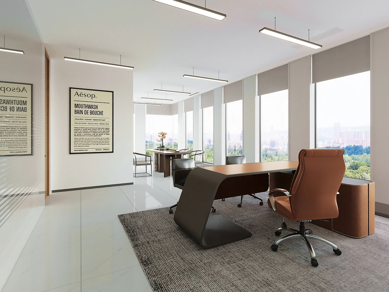 210平米鄭州辦公室設計效果圖