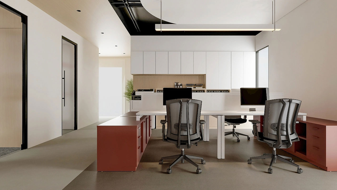 254平方鄭州辦公室裝修施工效果圖