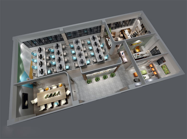 216平米鄭州辦公室裝修設計效果圖