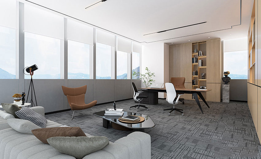 375平米鄭州辦公室裝修施工效果圖