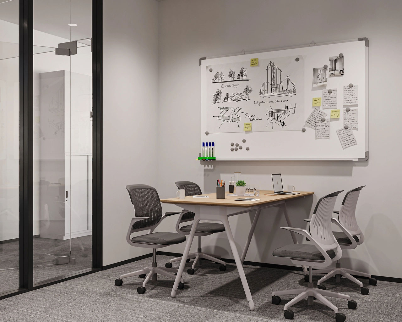 180平米鄭州辦公室設計裝修效果圖