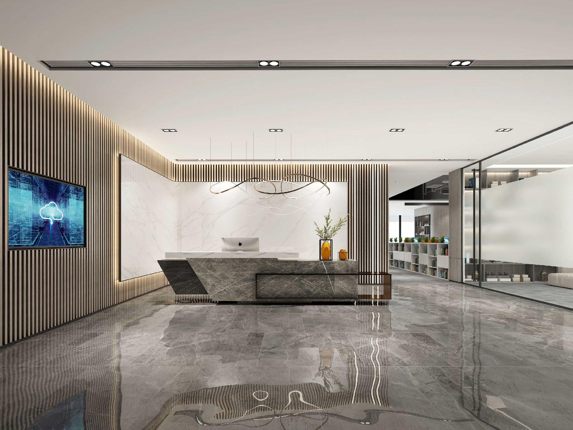 465平米科技公司辦公室裝修設計效果圖