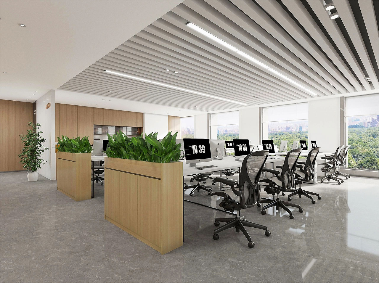 235平米鄭州辦公室裝修施工效果圖