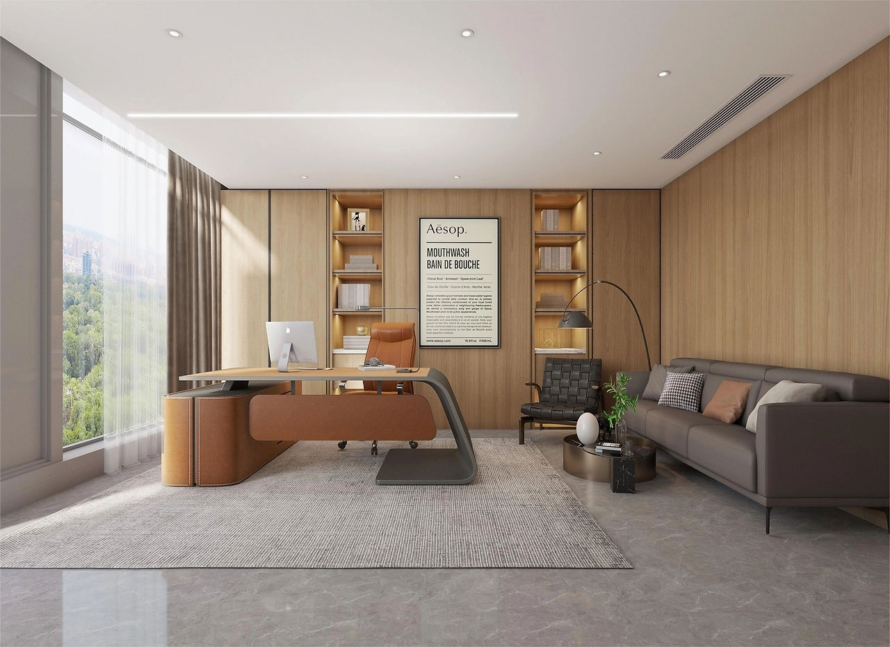 235平米鄭州辦公室裝修施工效果圖