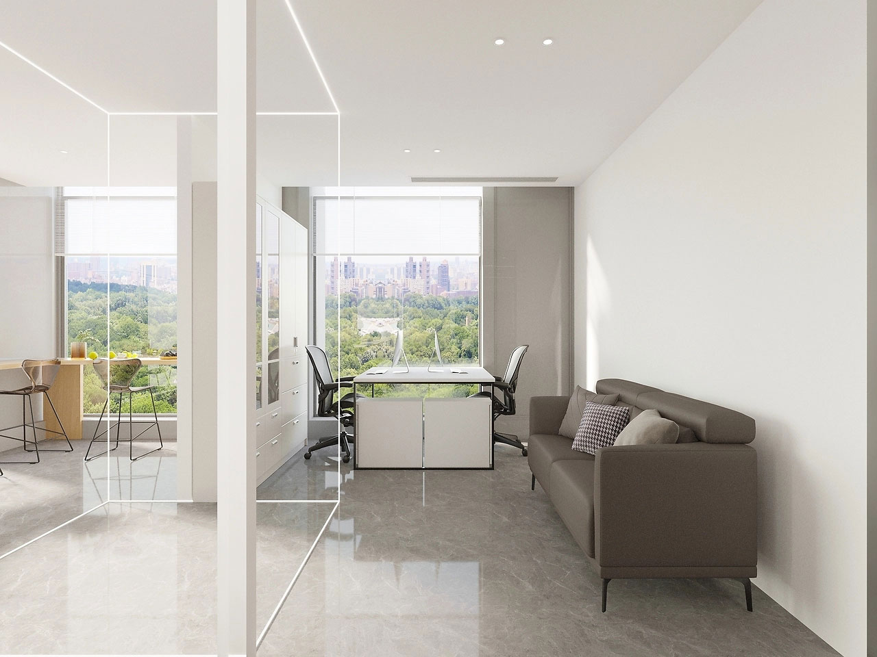 235平米鄭州辦公室裝修施工效果圖