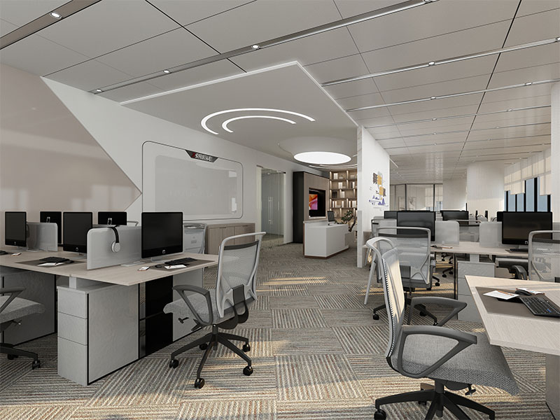 260平米鄭州辦公室裝修施工效果圖