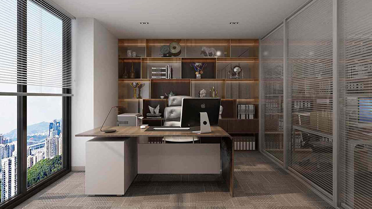 300平米鄭州辦公室設計施工效果圖