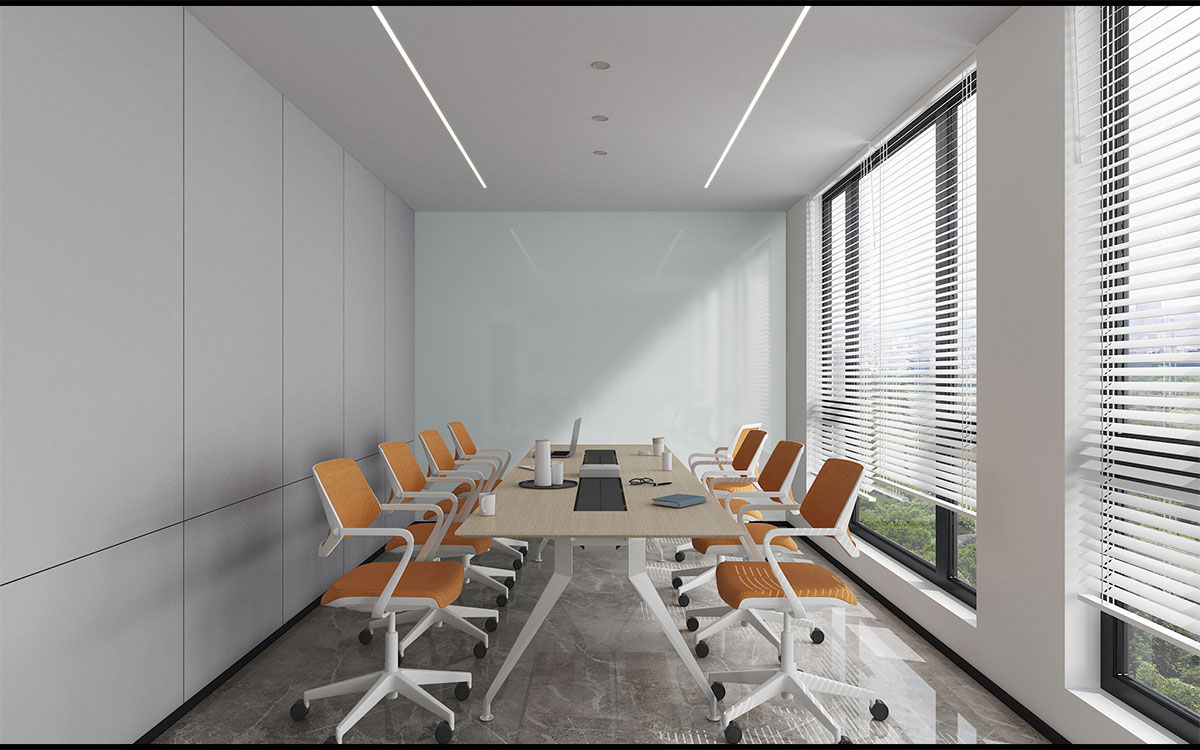 300平米鄭州企業(yè)辦公室設(shè)計(jì)效果圖