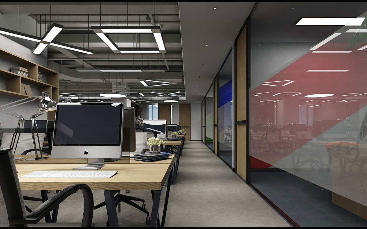 420平米鄭州傳媒公司辦公室設計效果圖