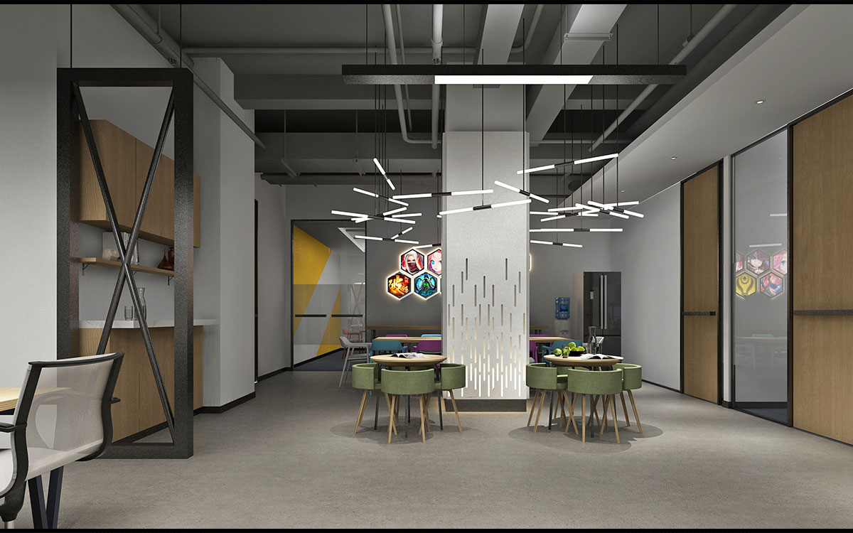 420平米鄭州傳媒公司辦公室設計效果圖