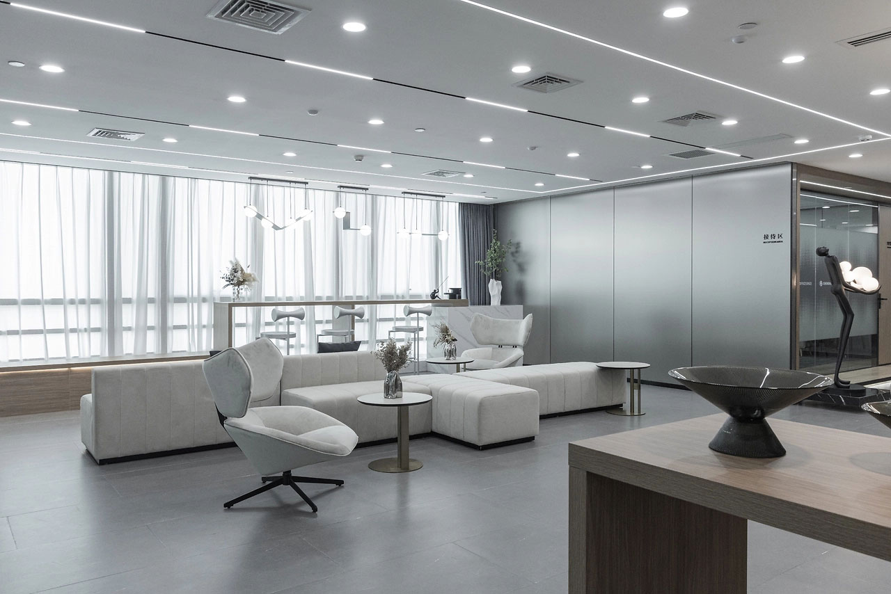 300平米企業辦公室裝修設計效果圖