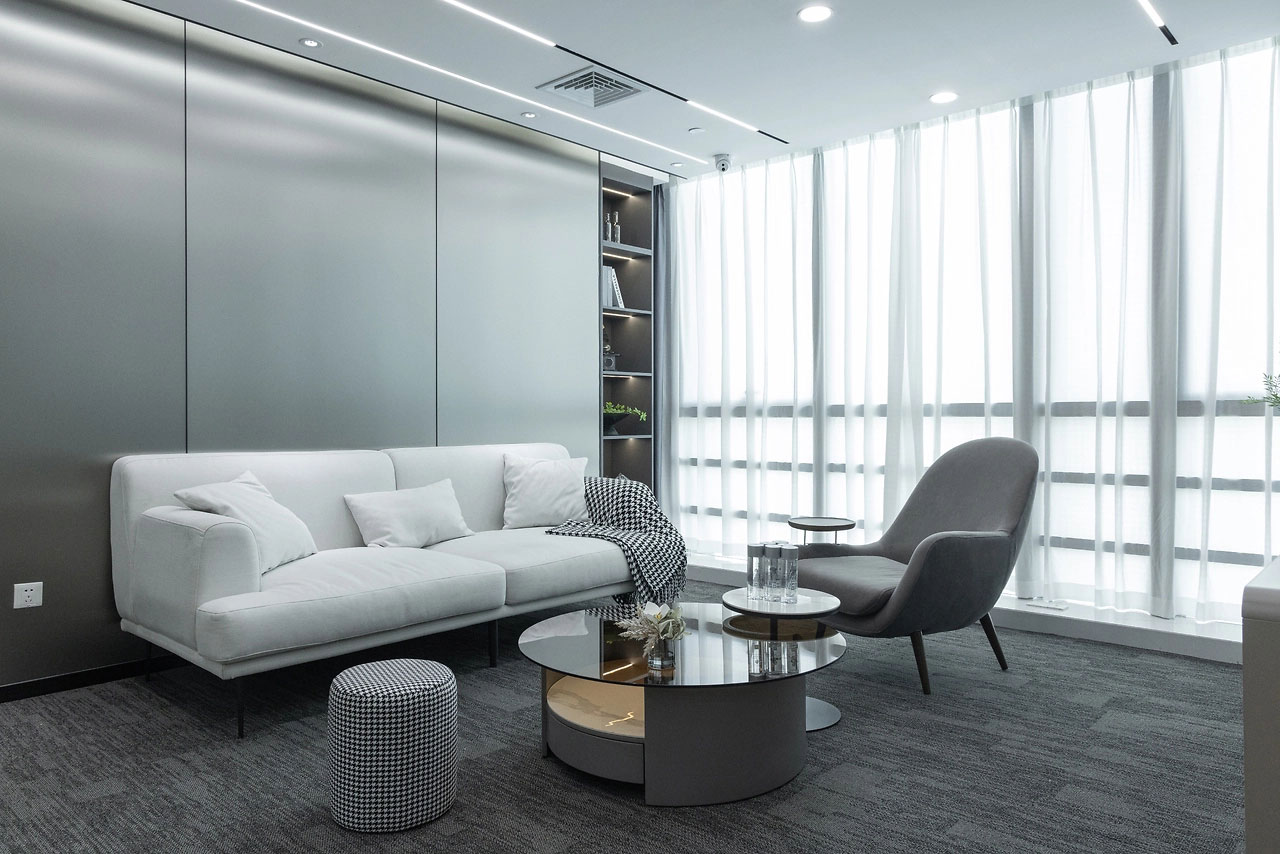 300平米企業辦公室裝修設計效果圖