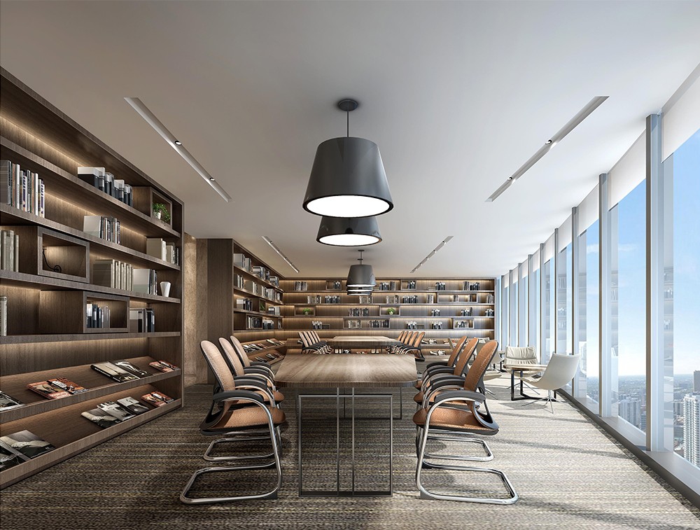 1300平米鄭州辦公樓裝修設計效果圖