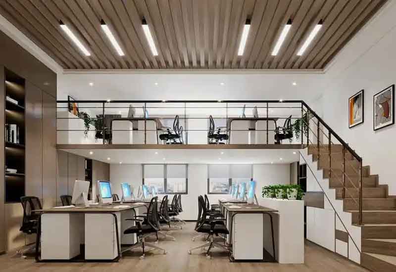 鄭州辦公室 loft 裝修設計：雙層空間的創意利用