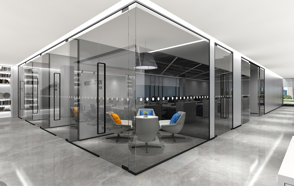 300平米鄭州辦公室設(shè)計(jì)施工效果圖