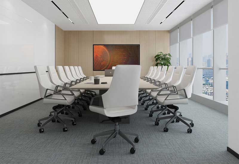 鄭州辦公室裝修設計的投影儀幕布:手動與電動選擇